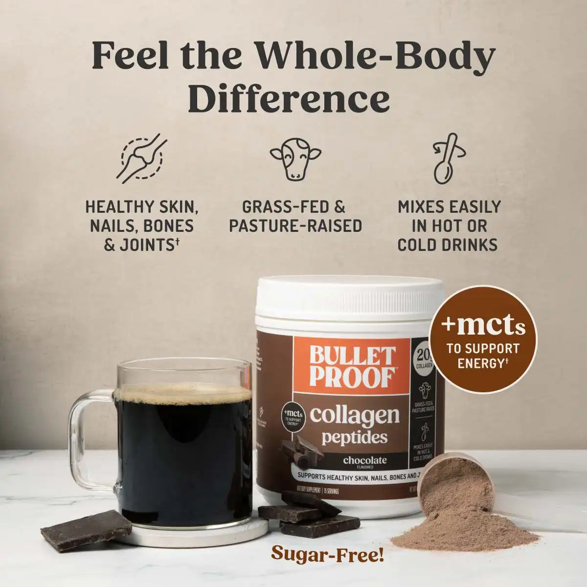 Chocolate Collagen Peptides, 3 pack