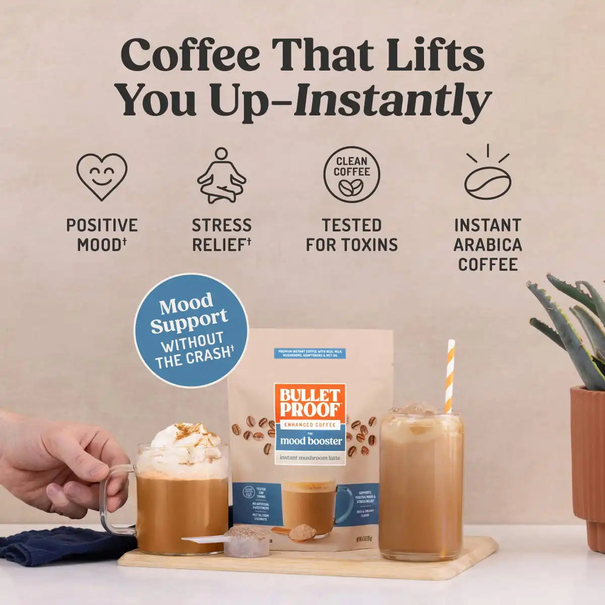 The Mood Booster Instant Mushroom Latte, 4.7 oz.
