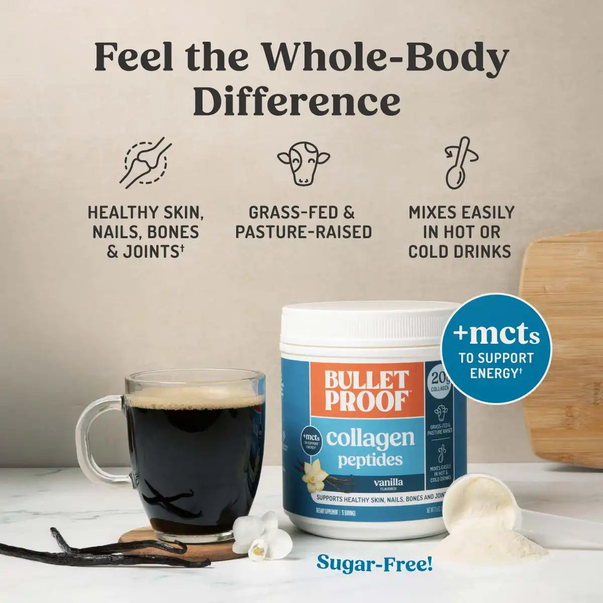 Vanilla Collagen Peptides, 17.6 oz.