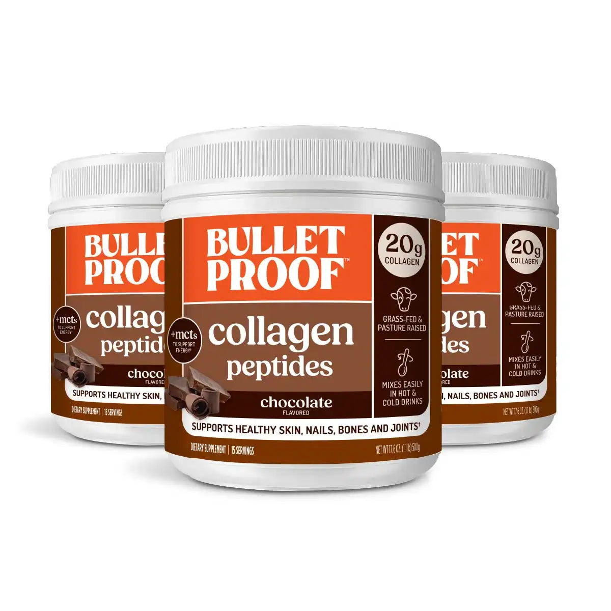 Chocolate Collagen Peptides, 3 pack