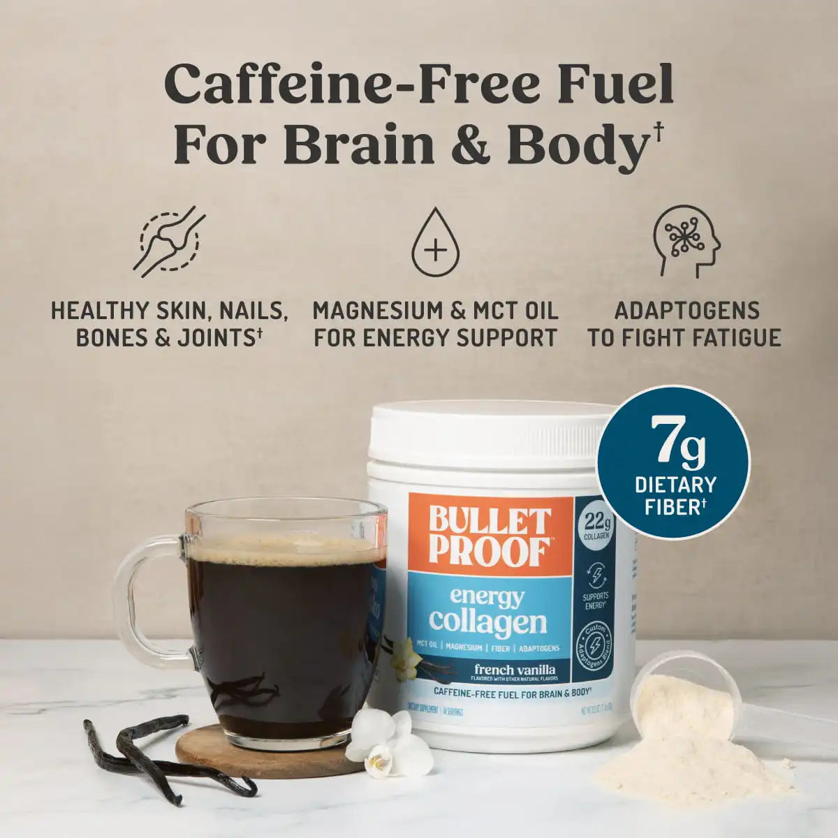 Vanilla Bean Energy Collagen Protein, 18.3 oz.