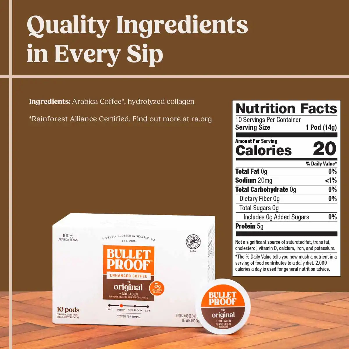 The Original + Collagen Coffee Pods, 10 ct.