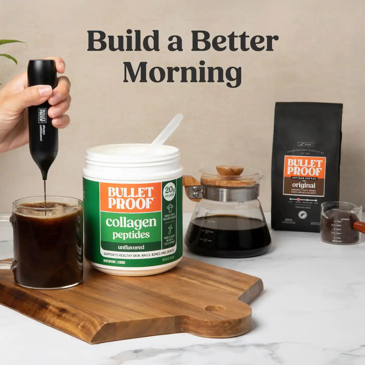 Ground Coffee and Collagen Peptides